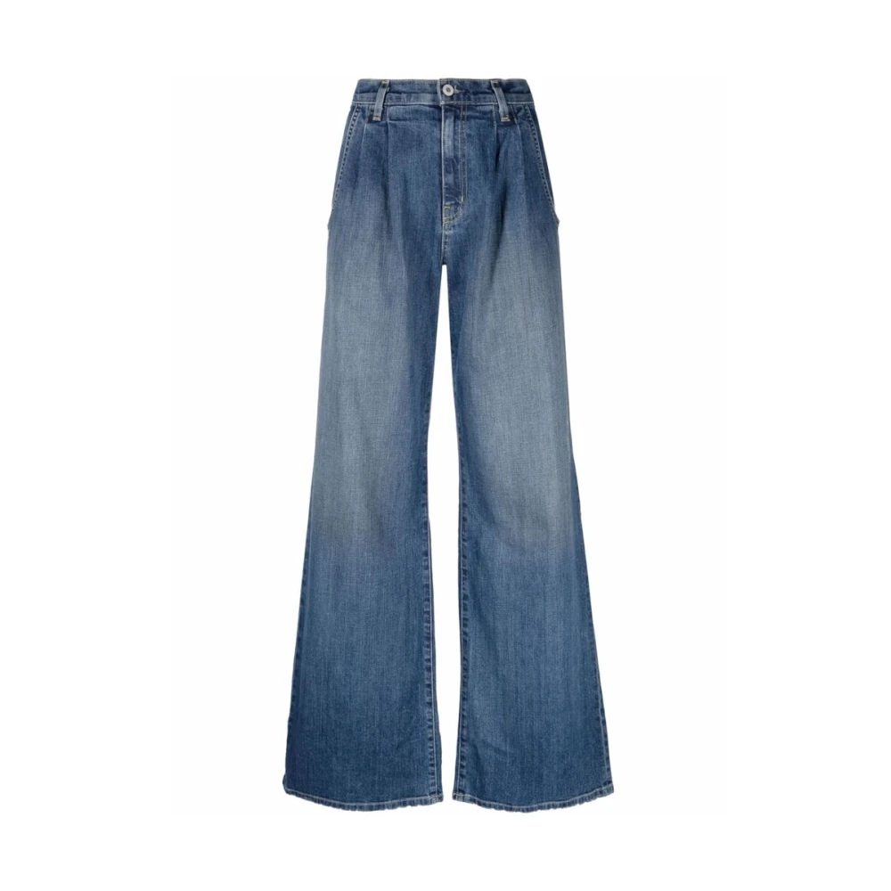 Nili Lotan Klassieke Blauwe Wide Leg Jeans Blue Dames