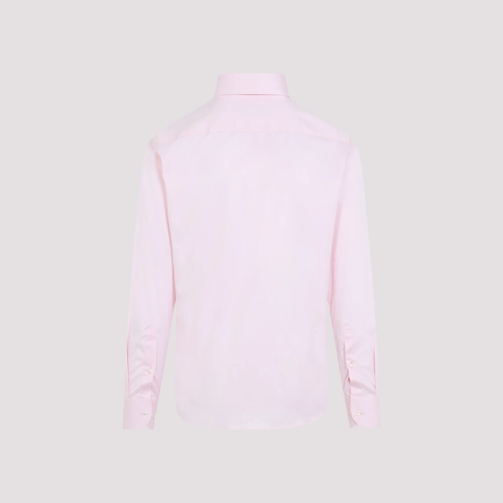 Giorgio Armani Luxe Roze Paarse Shirt Ss25 Pink Heren