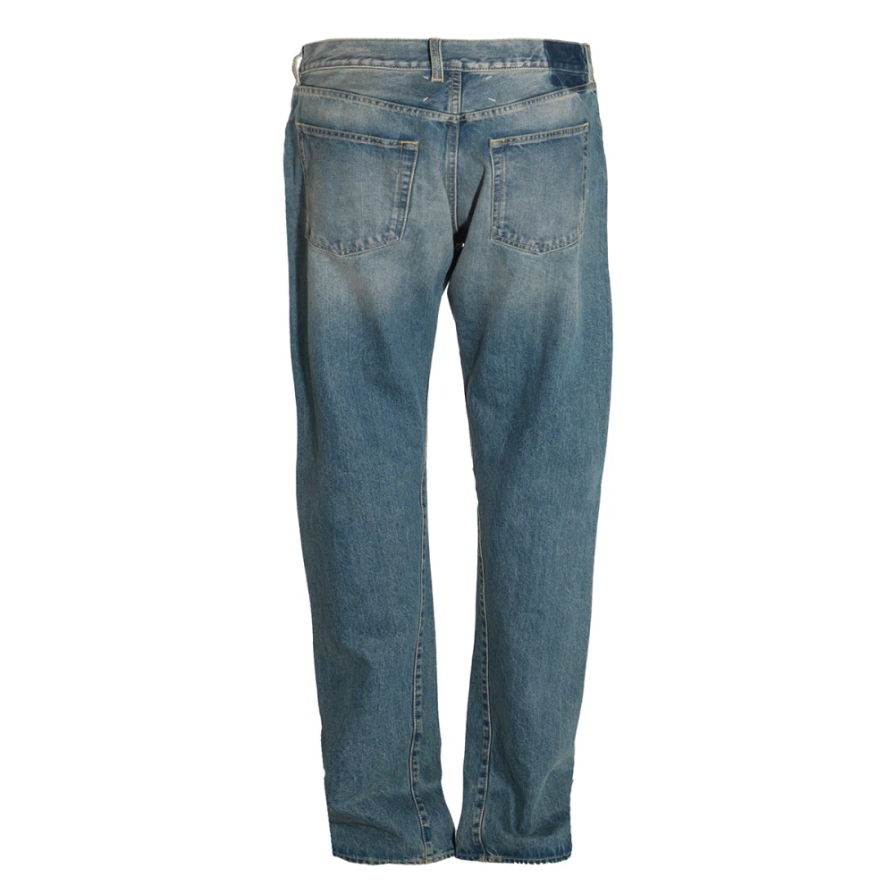 Maison Margiela Blauwe Denim Jeans met Ritssluiting Blue Heren