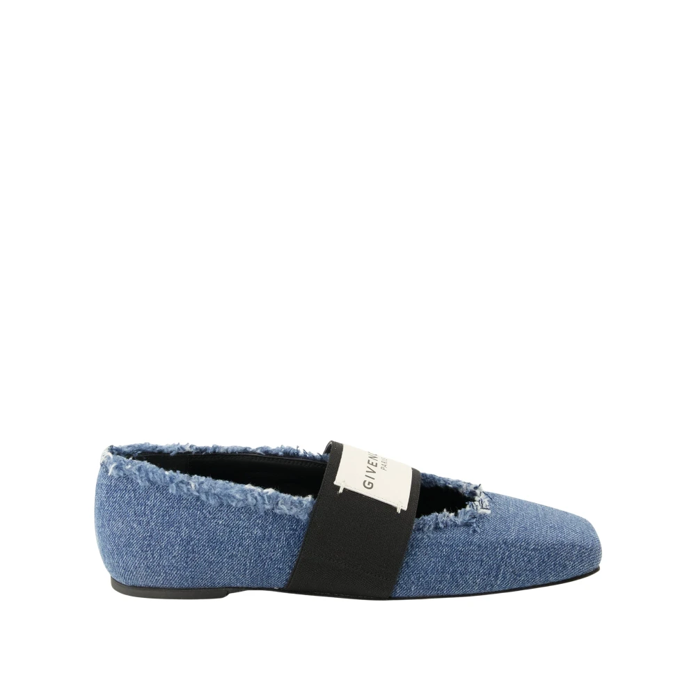 Givenchy Women's Blue Sliced Square Ballerinas - Ballerina Shoes - 7 Uk - Shoes