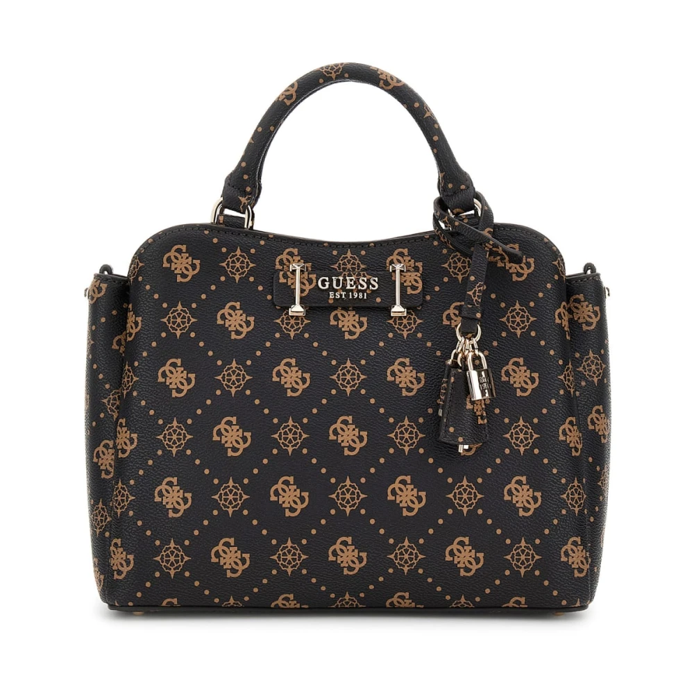 Guess Women's Brown Silia Girlfriend Sat Espresso Shoulder Bag - Handbags - One Size - Bags