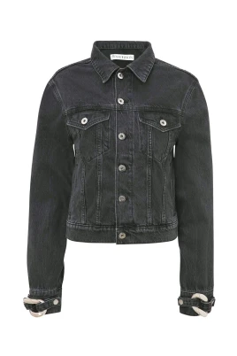 Svart Denim Truckerjacka