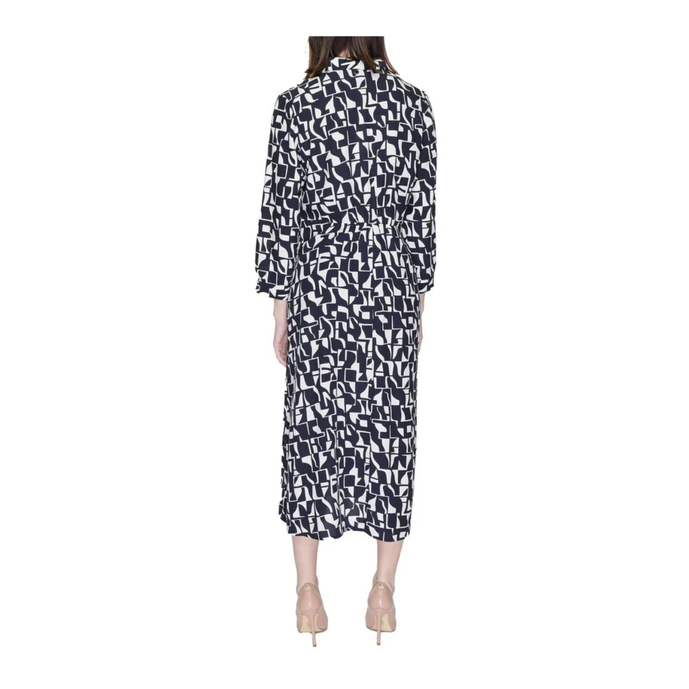 Street One Blauwe Viscose Lange Jurk Damesmode Blue Dames