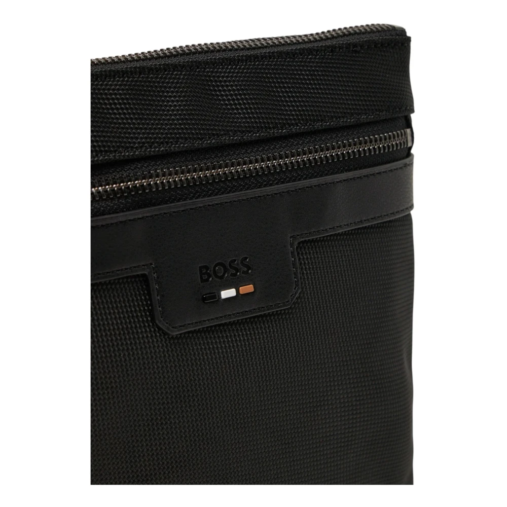 Hugo Boss Zwarte Schoudertas Lente Zomer Mannen Black Heren