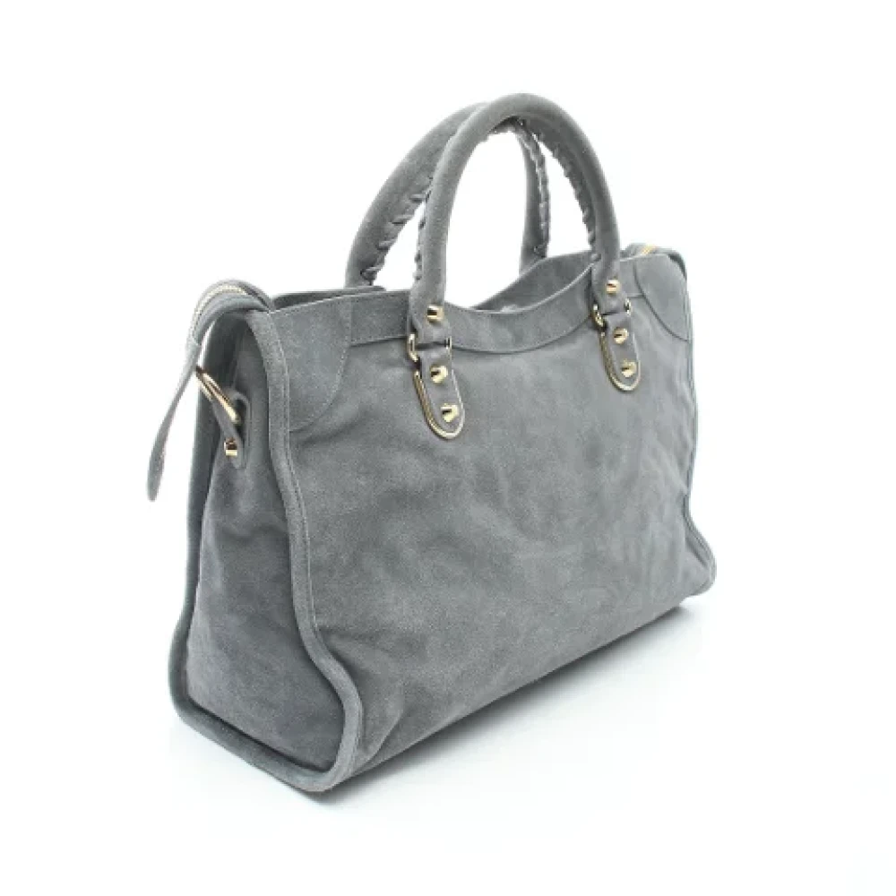 Balenciaga Vintage Pre-owned Suede balenciaga-bags Gray Dames