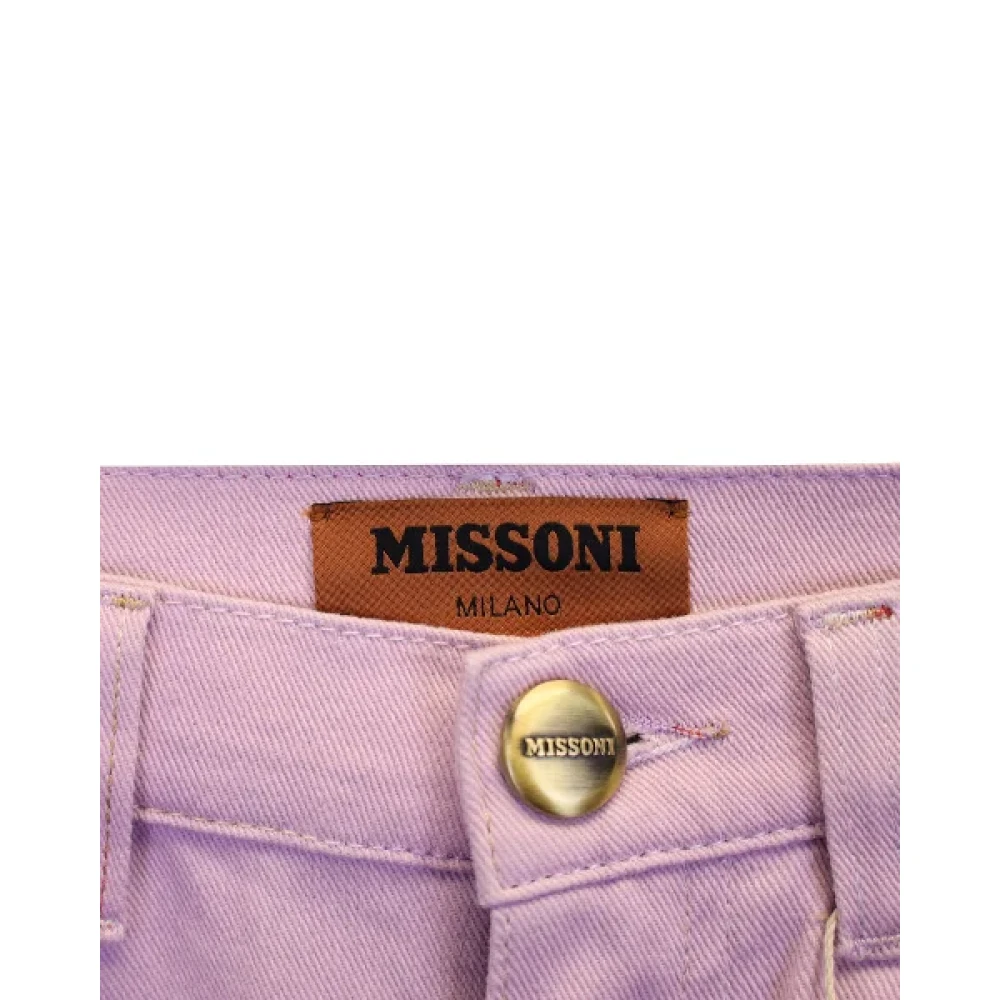 Missoni Pre-owned Cotton jeans Pink Dames