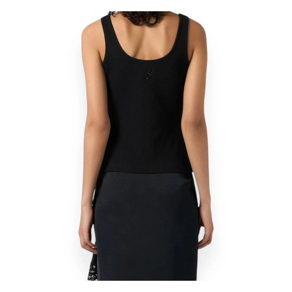 Blumarine Geribbelde Tanktop Black Dames