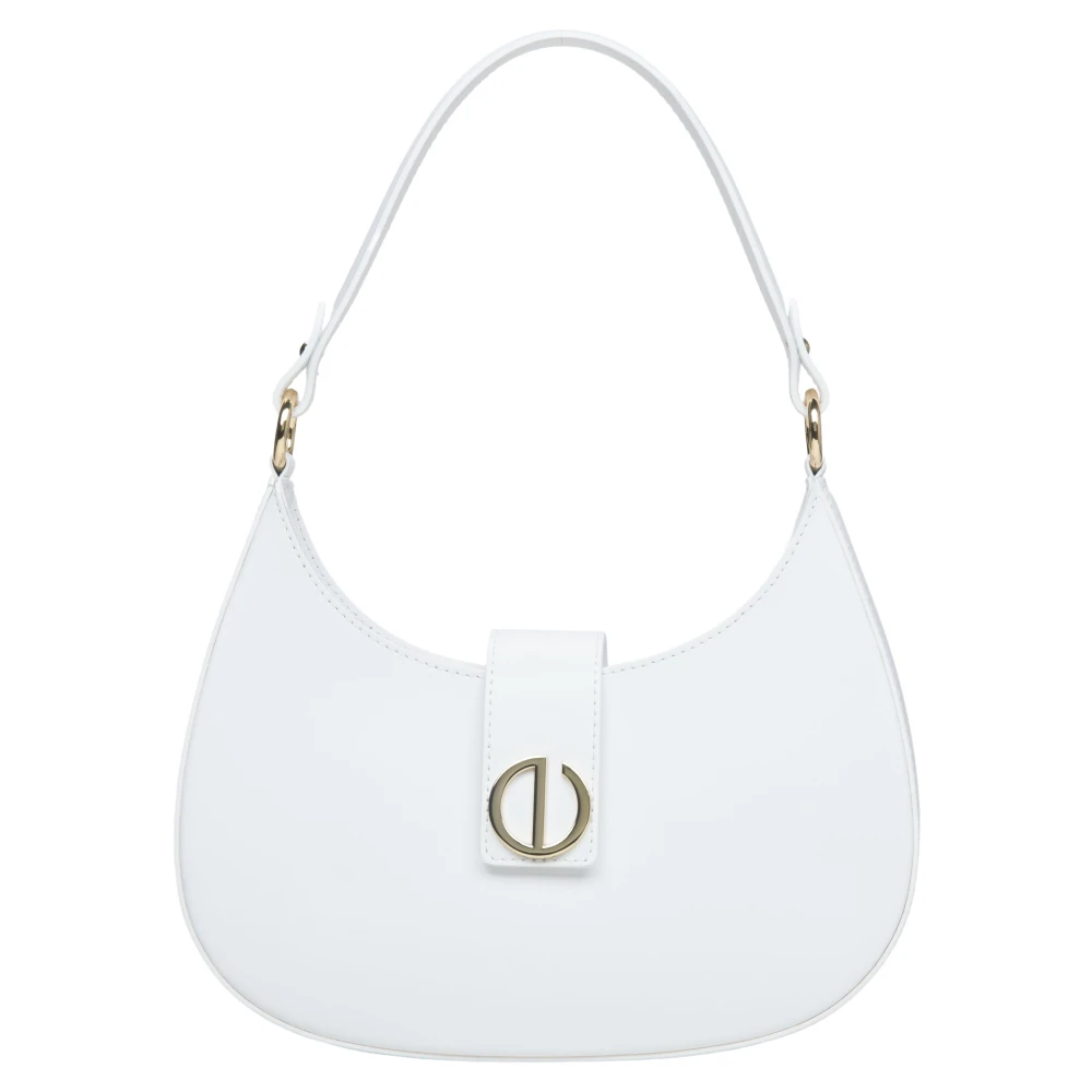 Estro Witte Baguette Handtas gemaakt van Italiaans Echt Leer Er00115559 White Dames