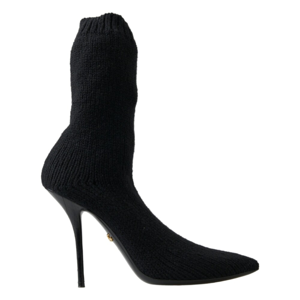 Bottes Femme Talon Aiguille Noir Mi Mollet Dolce Gabbana Bottines Miinto