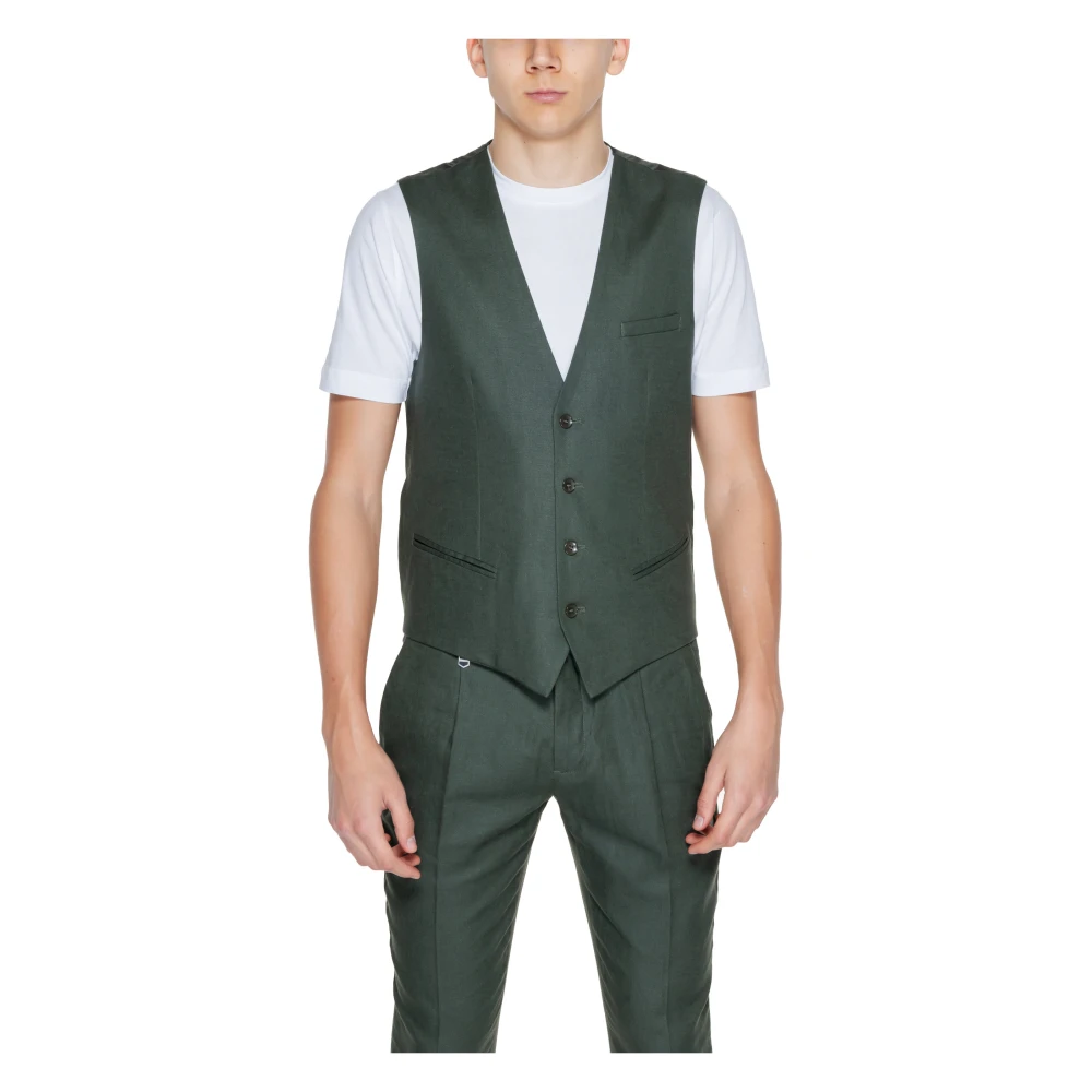 Antony Morato Suit Vests Green Heren