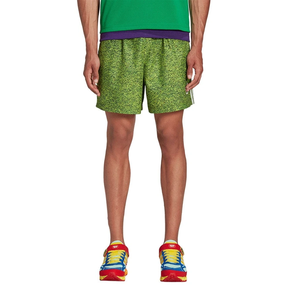 Adidas Kleurrijke Grasprint Shorts Green Heren
