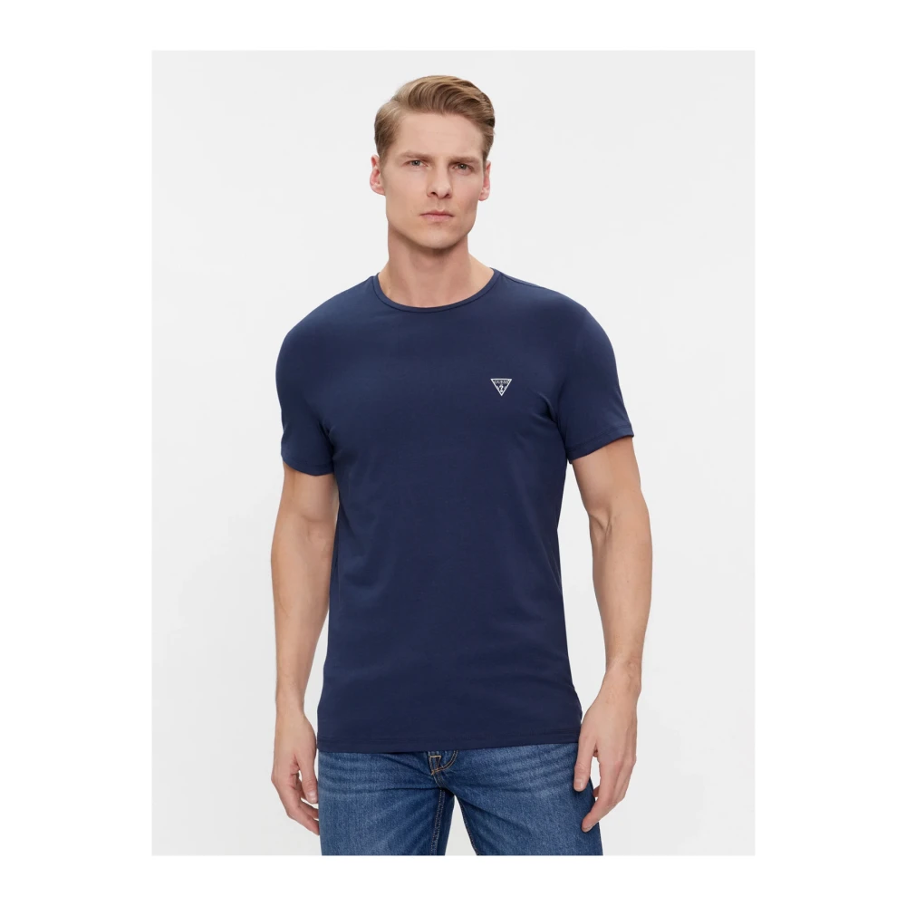 Guess T-Shirts Blue Heren