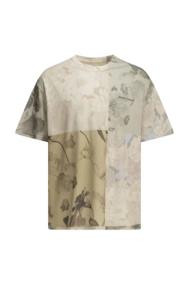 Patchwork blomstertryck T-shirt