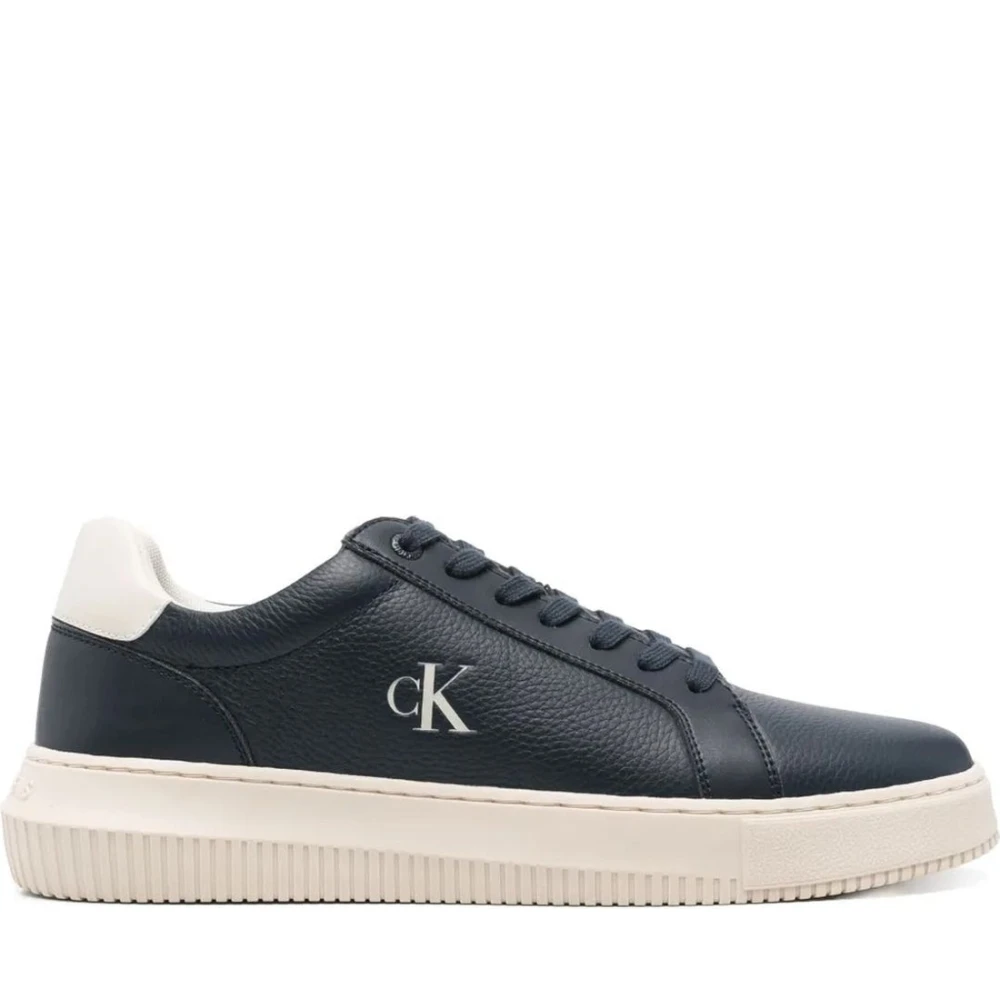 Calvin Klein Jeans Men's Blue Sneakers,, Chunky Cupsole Low Top Sneaker Size 9 Uk