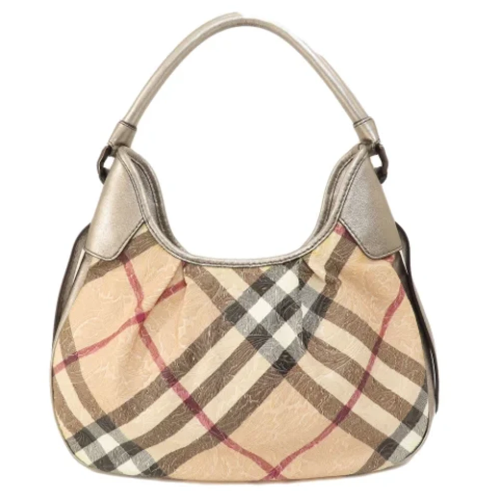 Burberry Vintage Pre-owned Plastic handbags Beige Dames