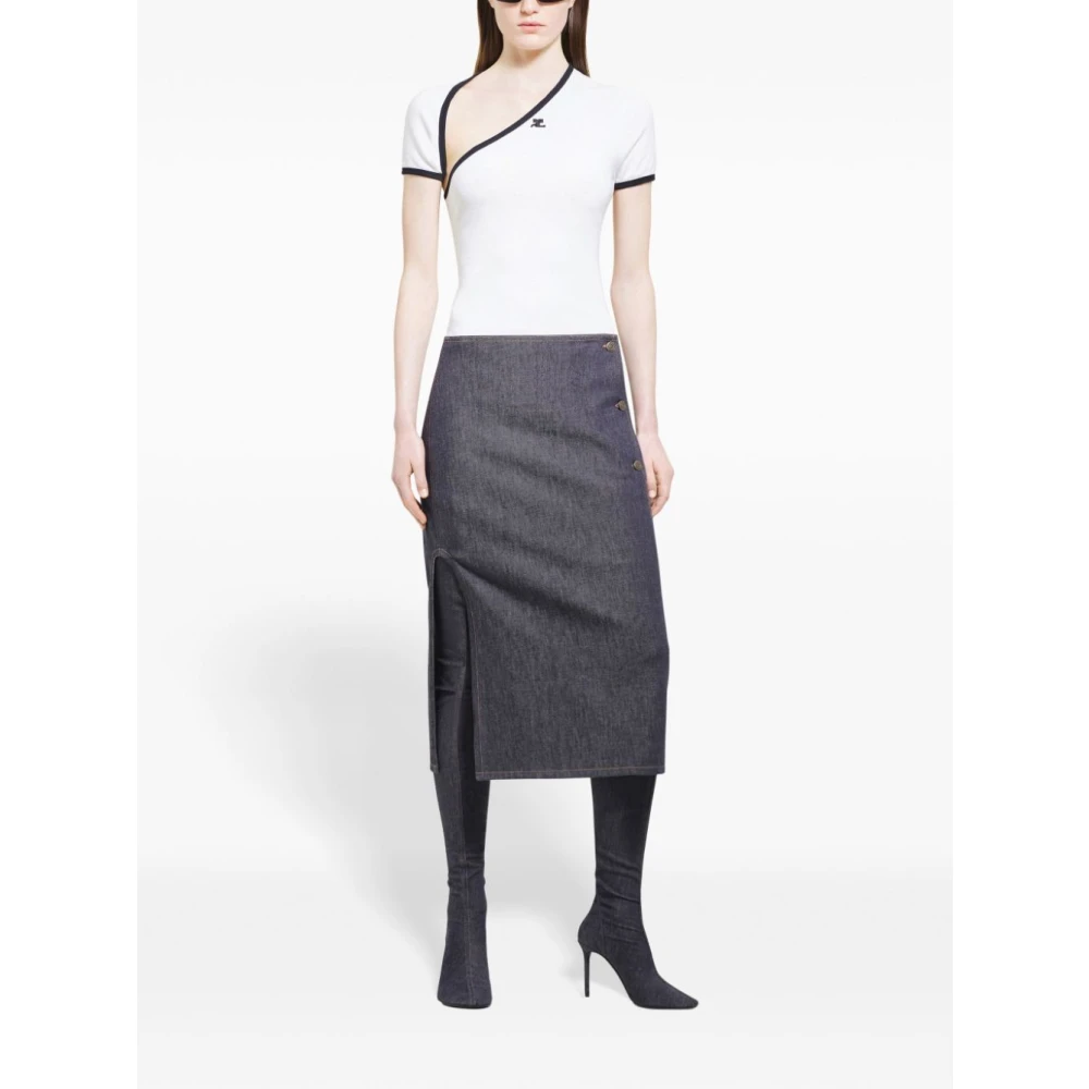 Courrèges Stijlvolle T-shirts en Polos White Dames
