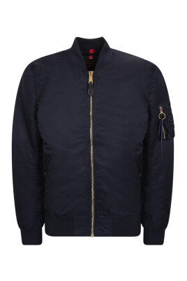 slim-fit-bomber-jacket-with-flag-label