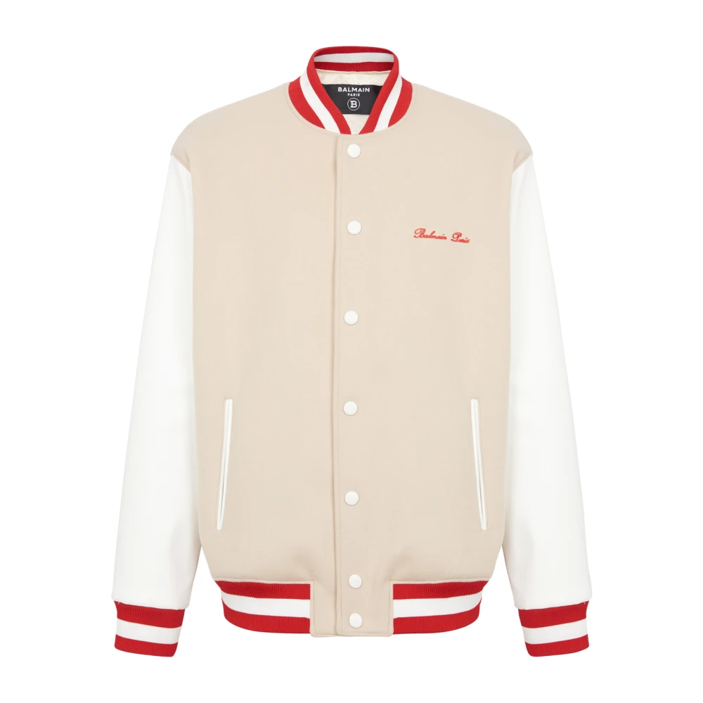 Balmain Signatur bomberjacka Beige, Herr