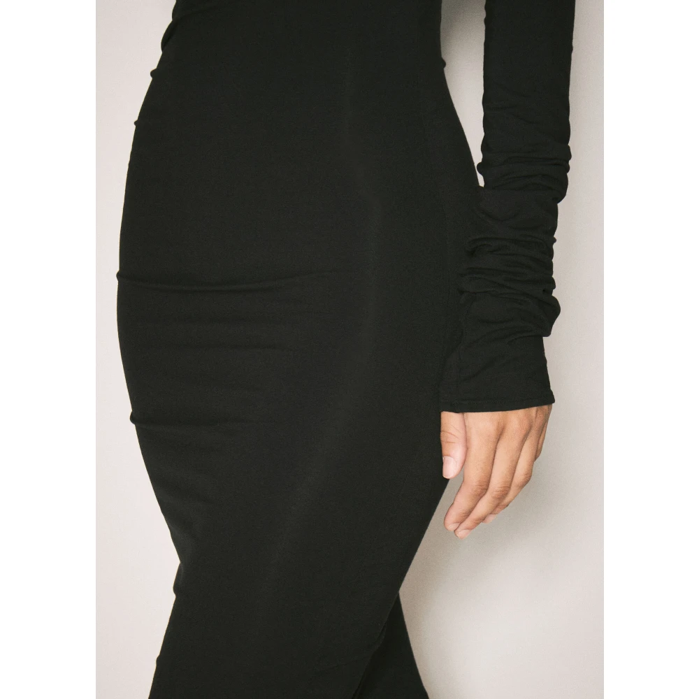 Entire Studios Gedrapeerd Mini Jurk Black Dames