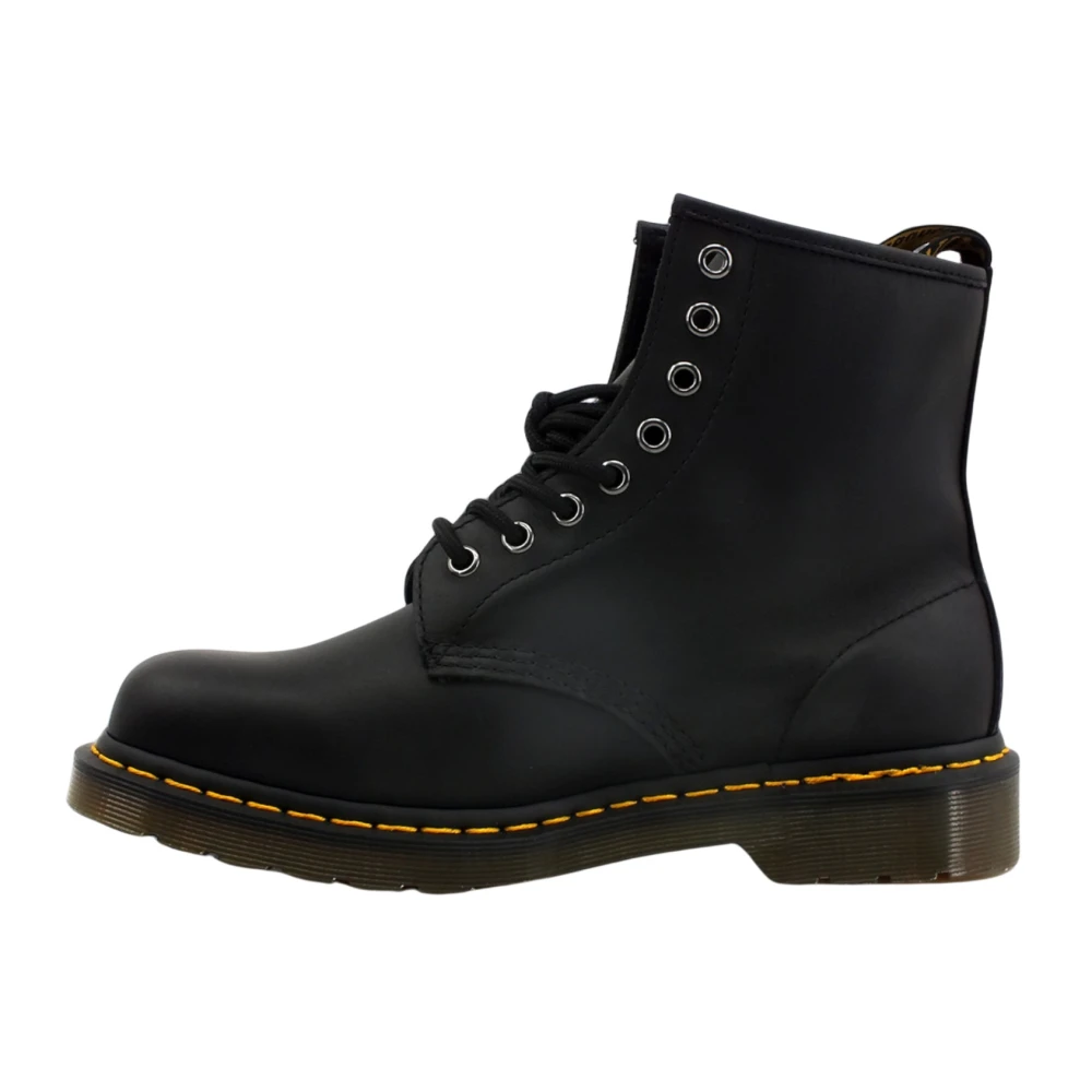 Dr. Martens Unisex Nero Stivali Rockabilly Di - 1460 Dmc Nappa - Eu36 A Eu48 - Immagine 3