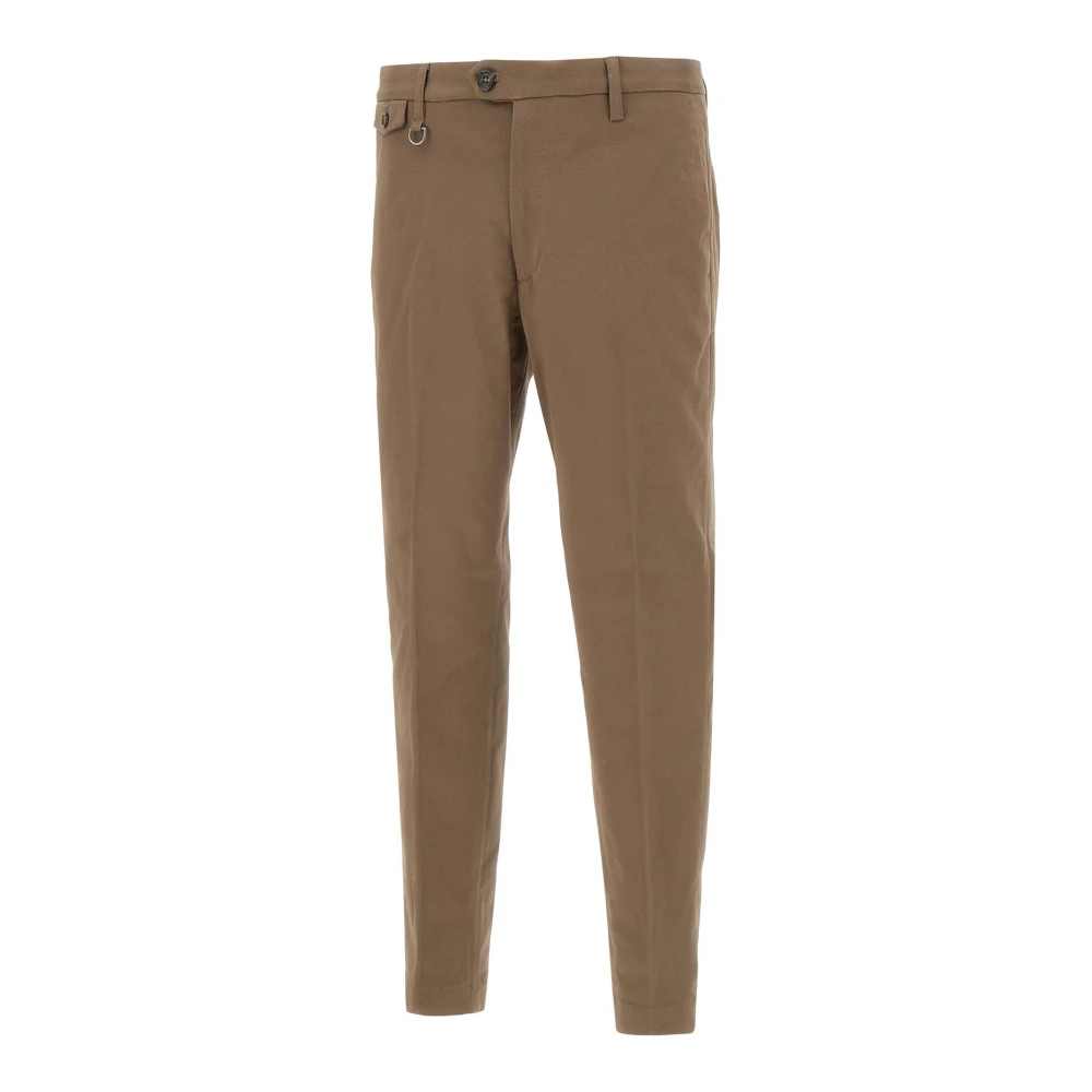 Paolo Pecora Mud Chino Broek Slim Fit Brown Heren