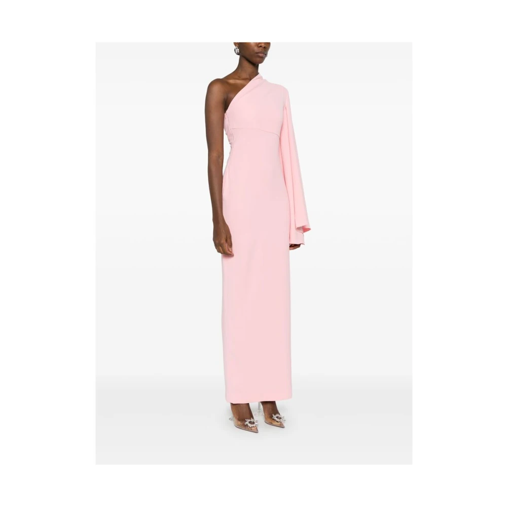 Solace London Bubblegum Roze Asymmetrische Hals Jurk Pink Dames