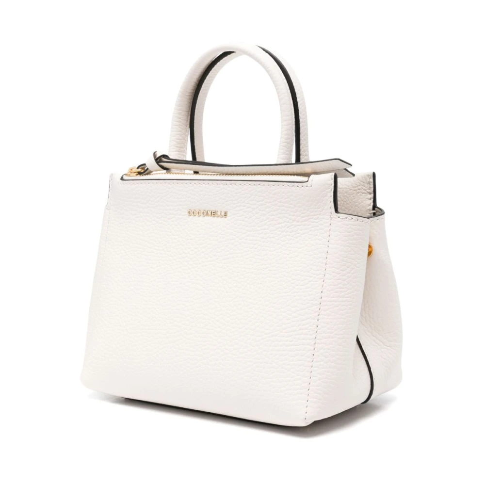Coccinelle Witte Schoudertas met Magnetische Sluiting White Dames