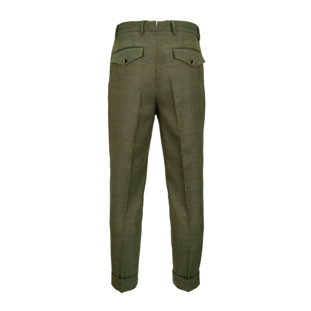 PT Torino Heren wollen broek knoop rits Green Heren