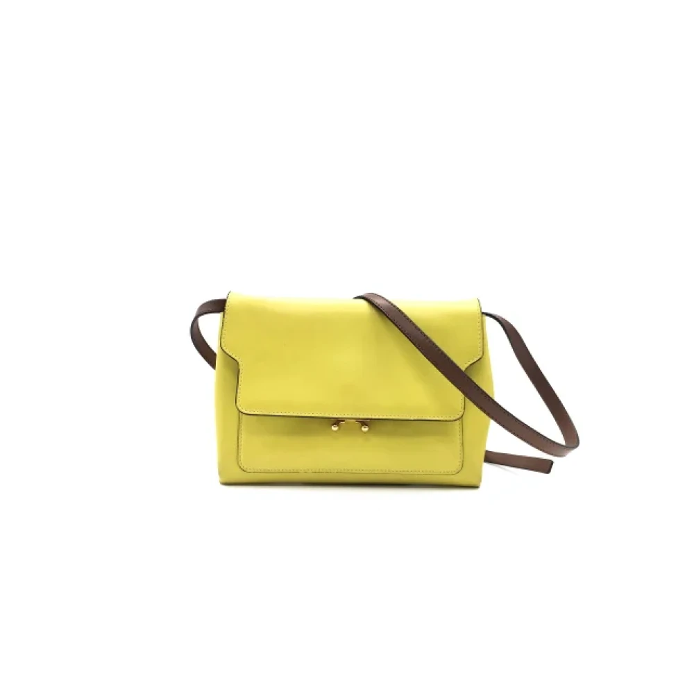 Marni Pre-owned Leather shoulder-bags Yellow Dames