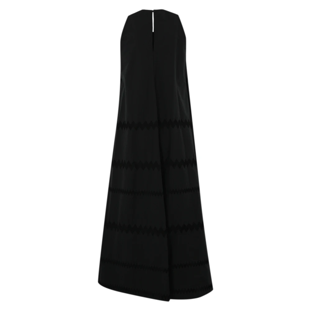 Liviana Conti Zwarte Mouwloze Lange Jurk Black Dames