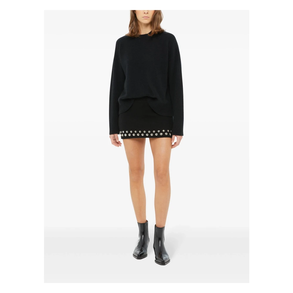 Alanui Zwarte Love and Studs Mini Rok Black Dames