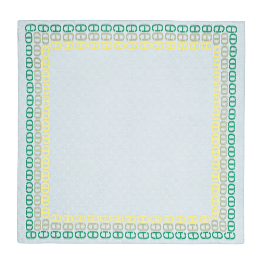 Twinset Groene Jacquard Logo Sjaal Green Dames