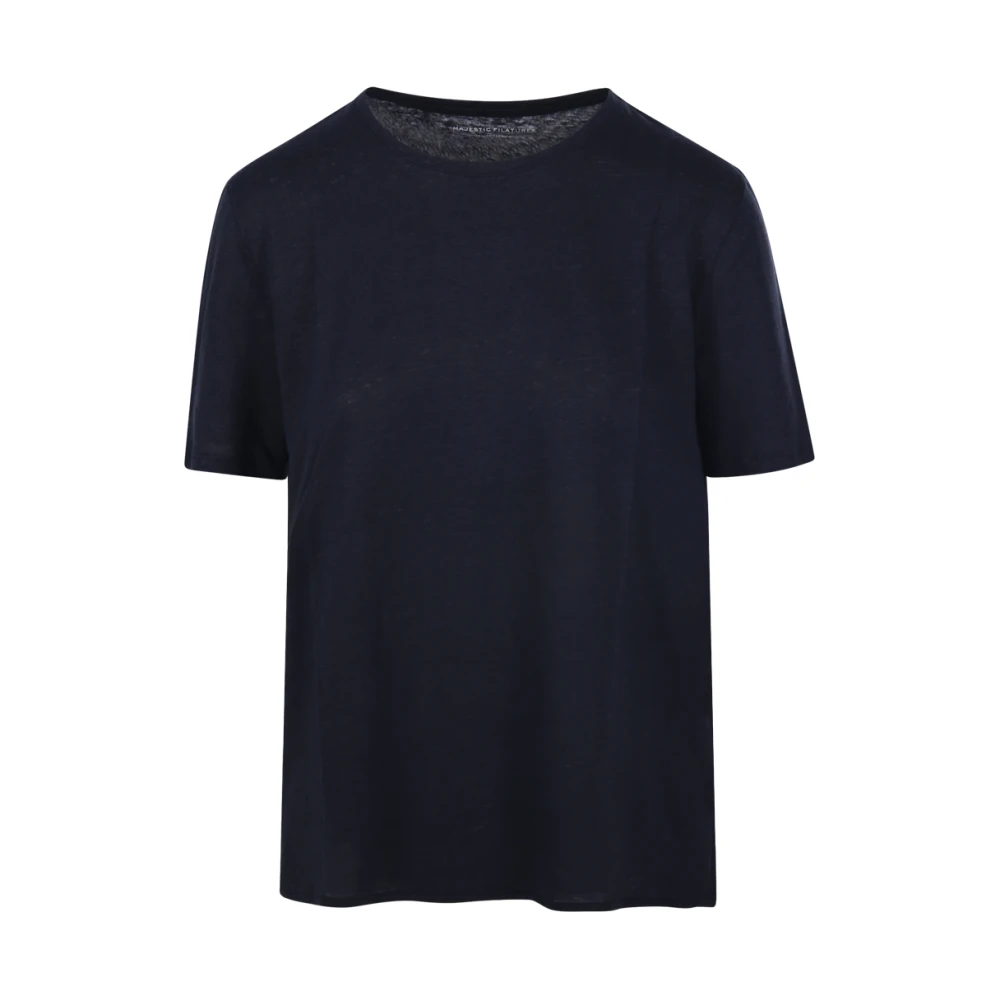 Majestic filatures Blauw Katoenen T-Shirt Blue Dames