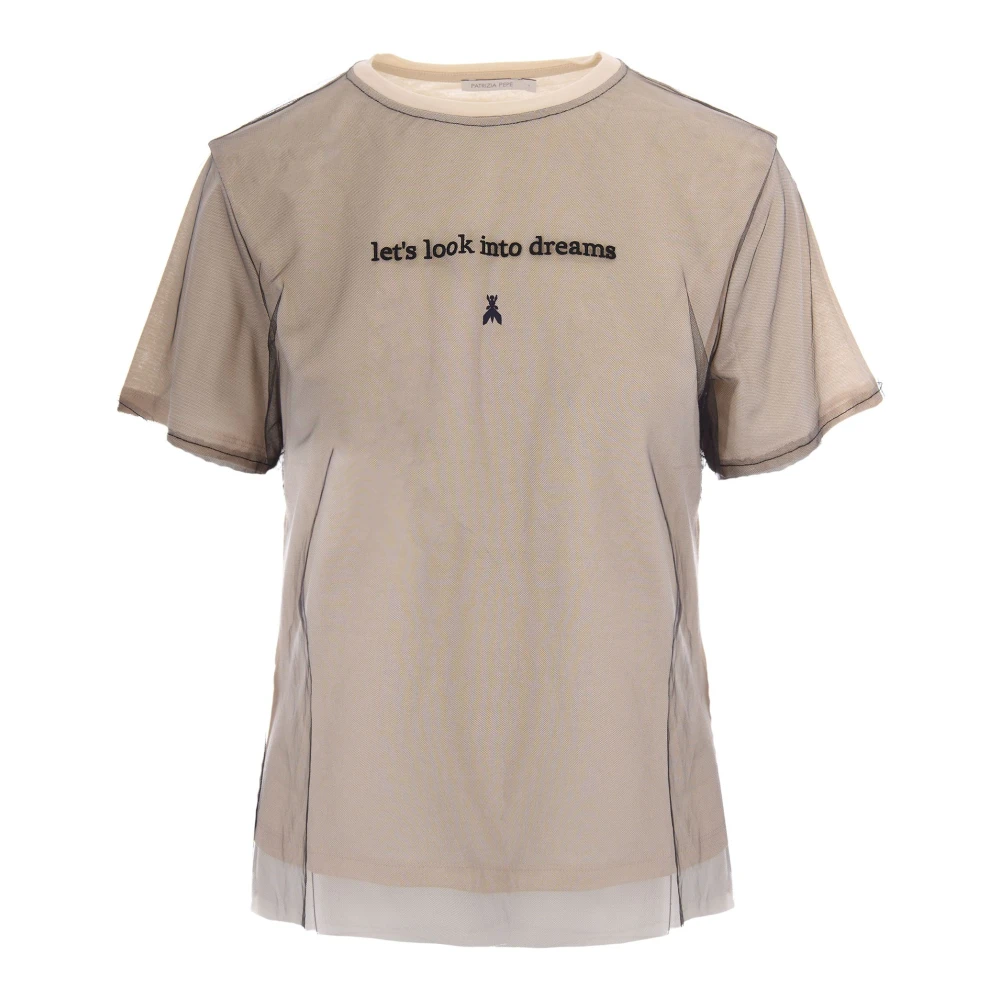 Patrizia Pepe Mujer Beige Camisetas, Talla: M