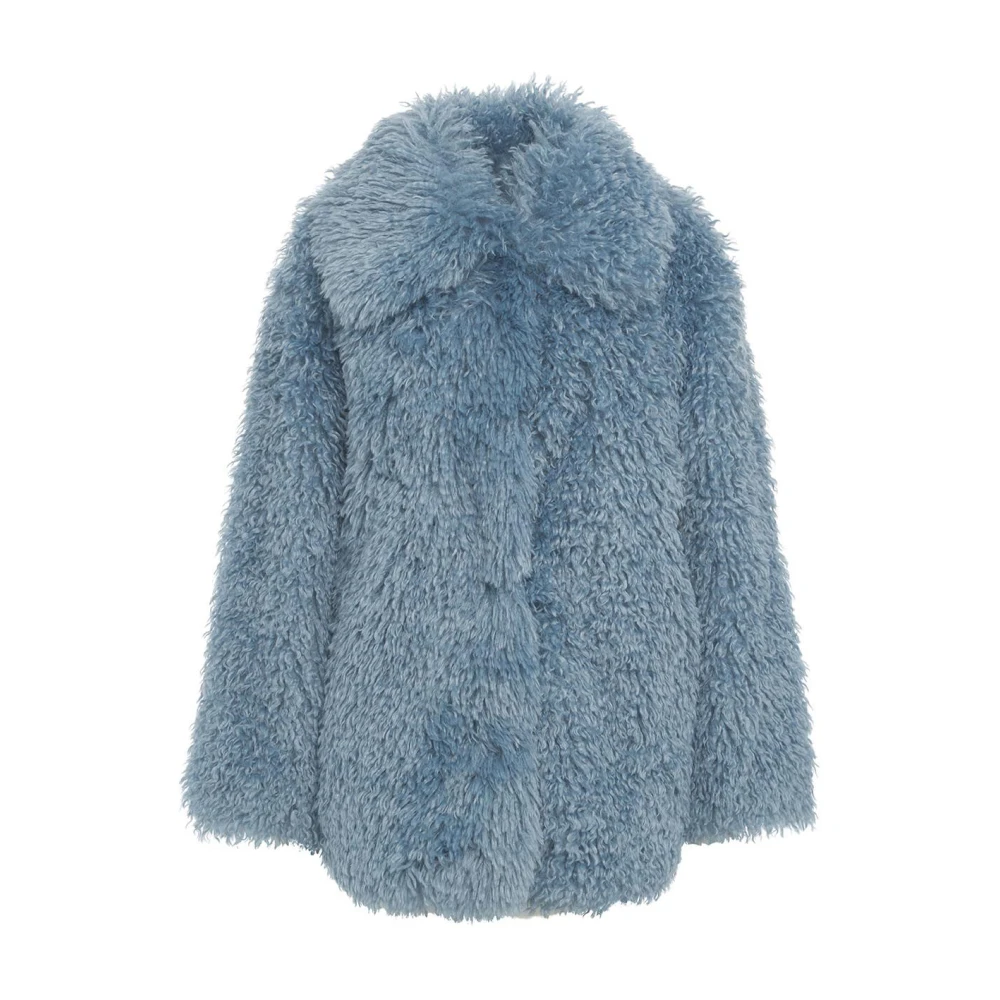 Jakke Blauwe Jassen Aw24 Model Hoogte 178cm Blue Dames