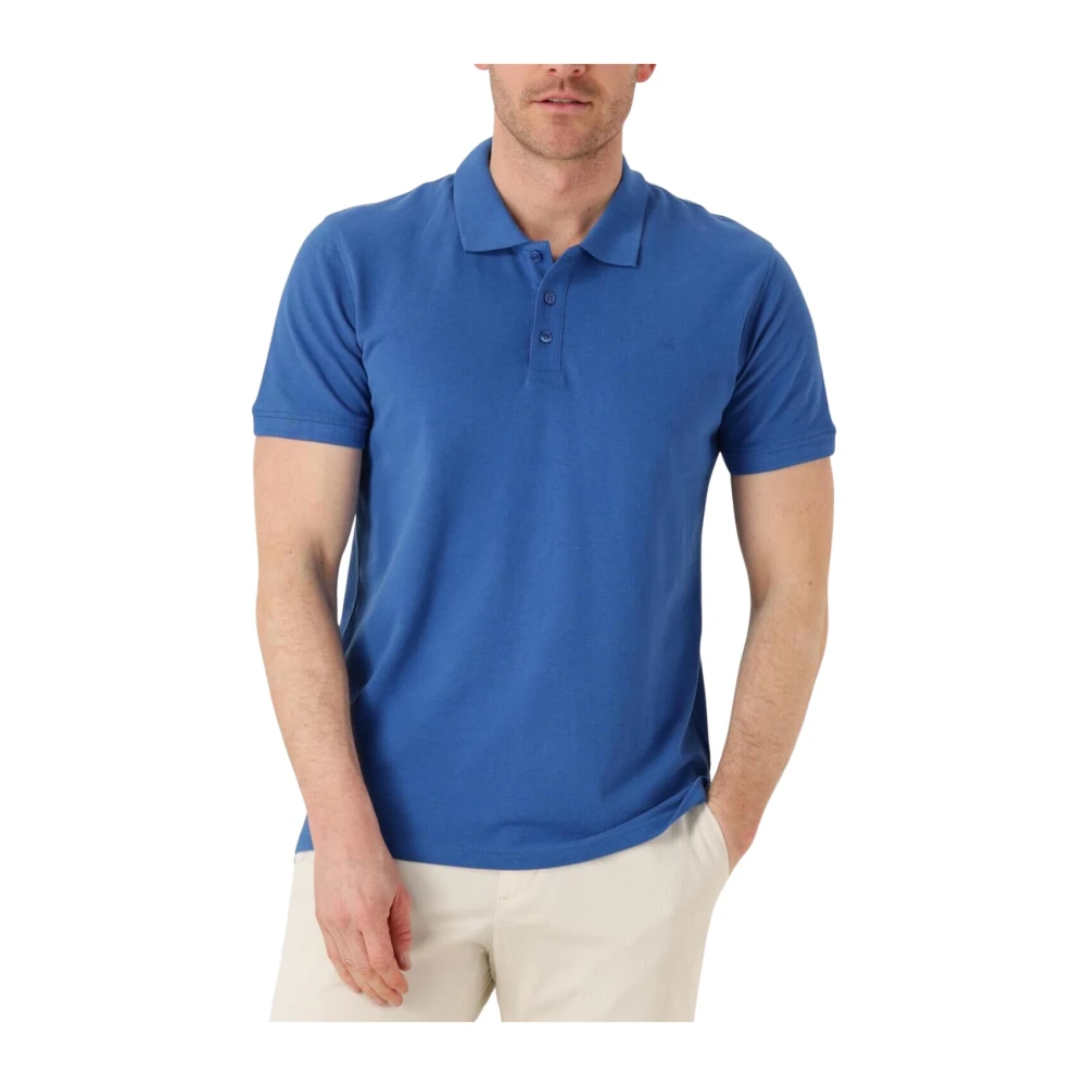 Matinique Blauwe Polo met Melange Textuur Blue Heren