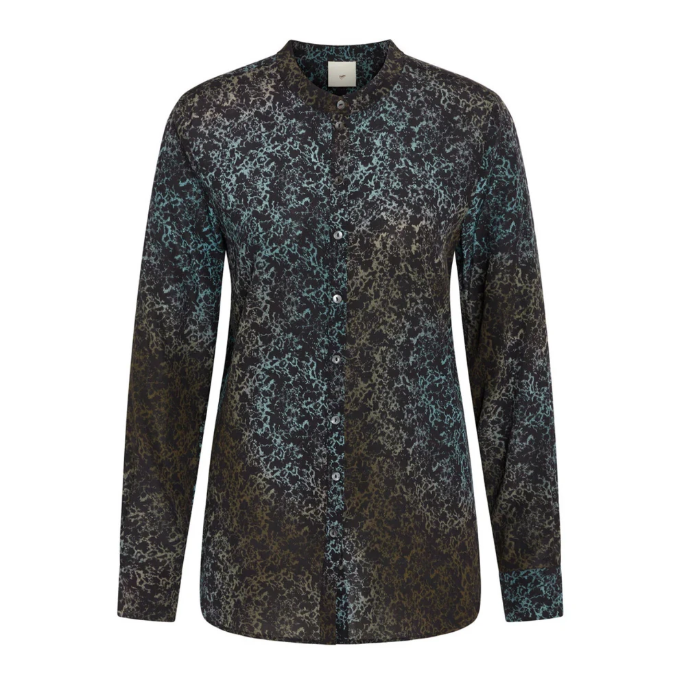 Heartmade Klassieke Blauwe Mist Zijden Overhemd Multicolor Dames