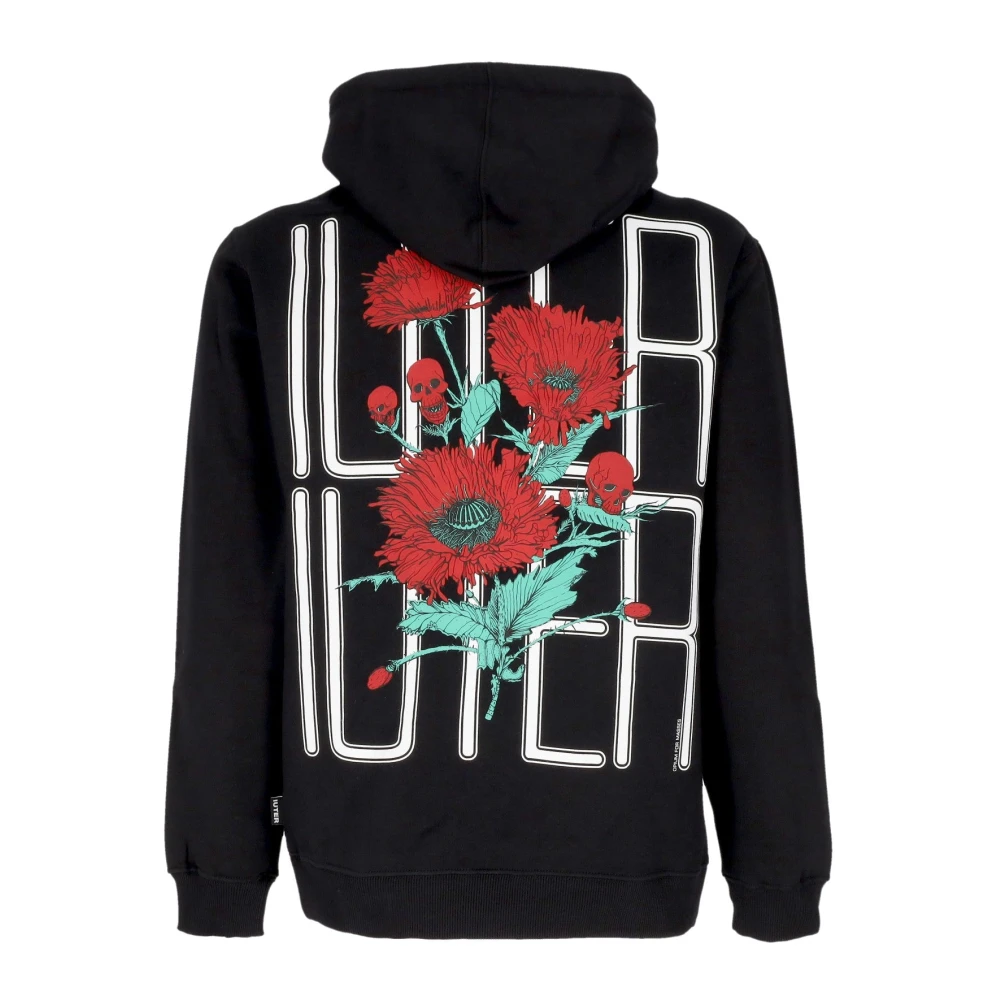 Iuter Zwarte Hoodie met Skull Spine Black Heren