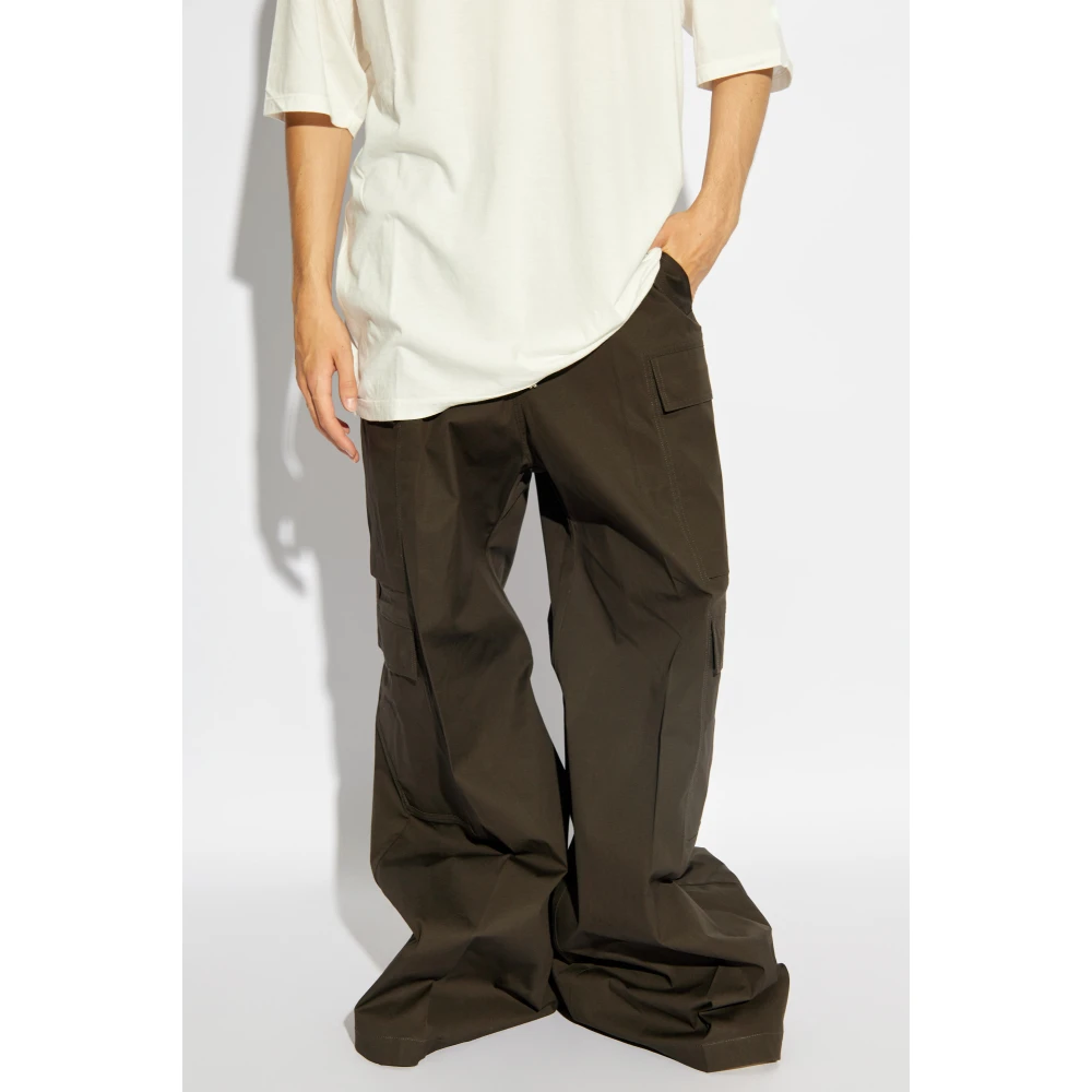 Rick Owens Cargobelas Heavy Cotton Poplin Broek Brown Heren