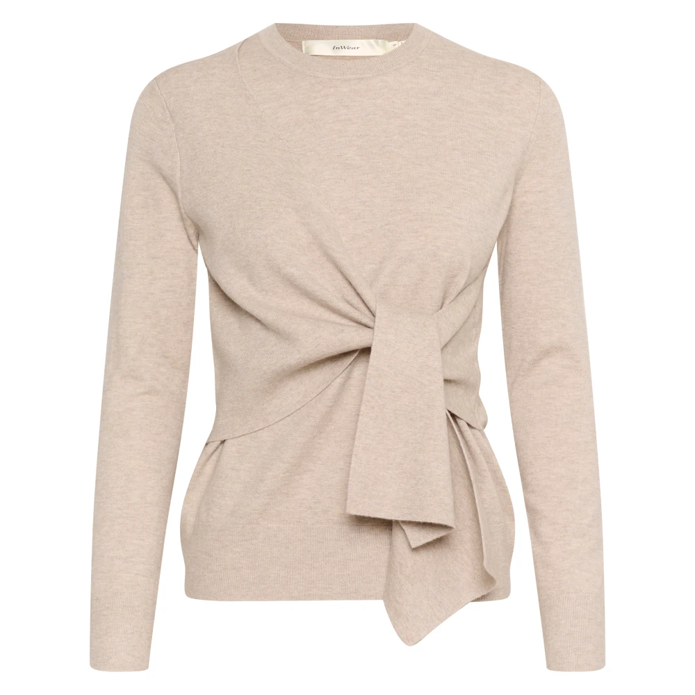 InWear Stickad Pullover Tröja med Kashmir Beige, Dam