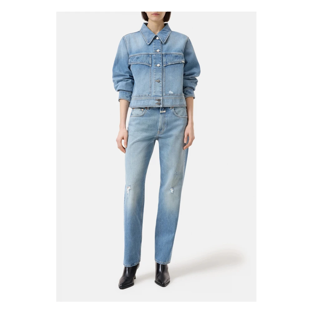 closed Spijkerjasje in blauw Blue Dames