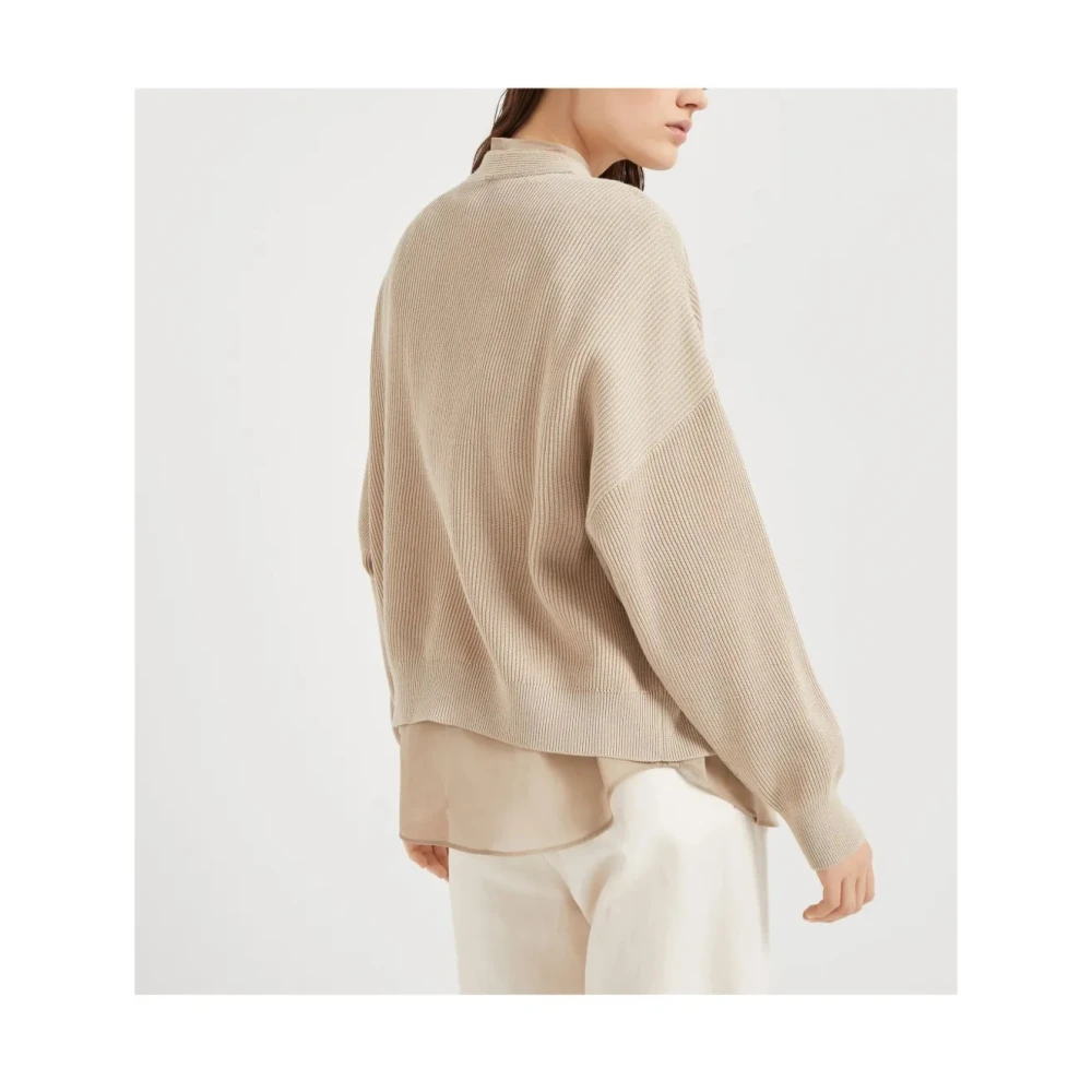 BRUNELLO CUCINELLI Luxe Biscuit Gebreide Kleding Ss25 Beige Dames