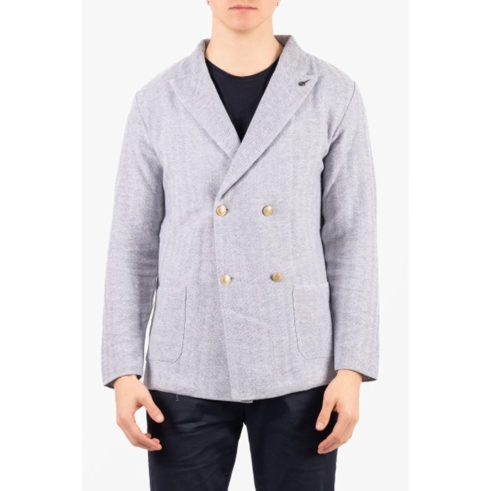 Paoloni Men's Gray Giacca - Blazers - S - Jackets