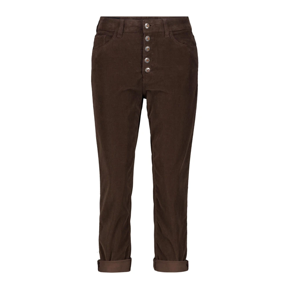 Dondup Donna Marrone - Pantaloni In Velluto A Coste - Jeans - W25 - Immagine 3