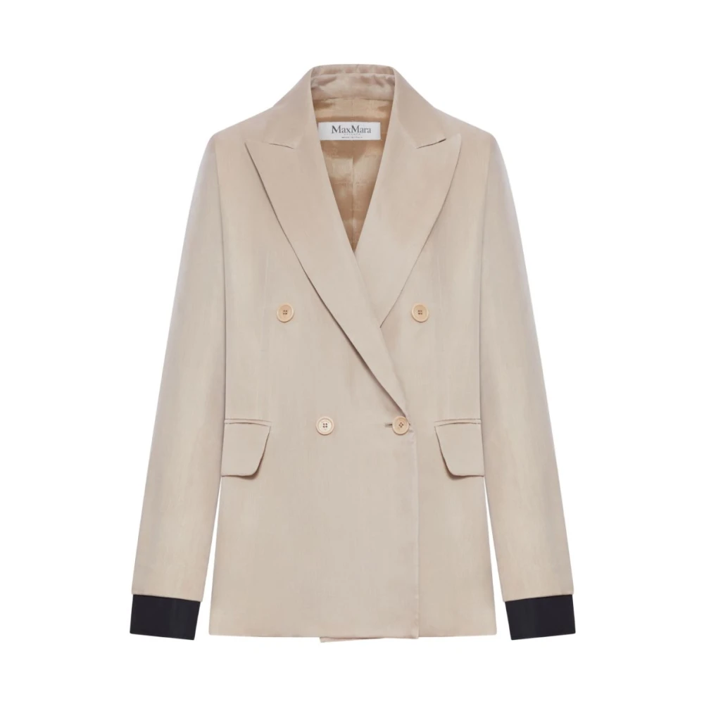 Max Mara Women's Beige Giacca Doppiopetto "Feltro" - Blazers - 2XS - Jackets