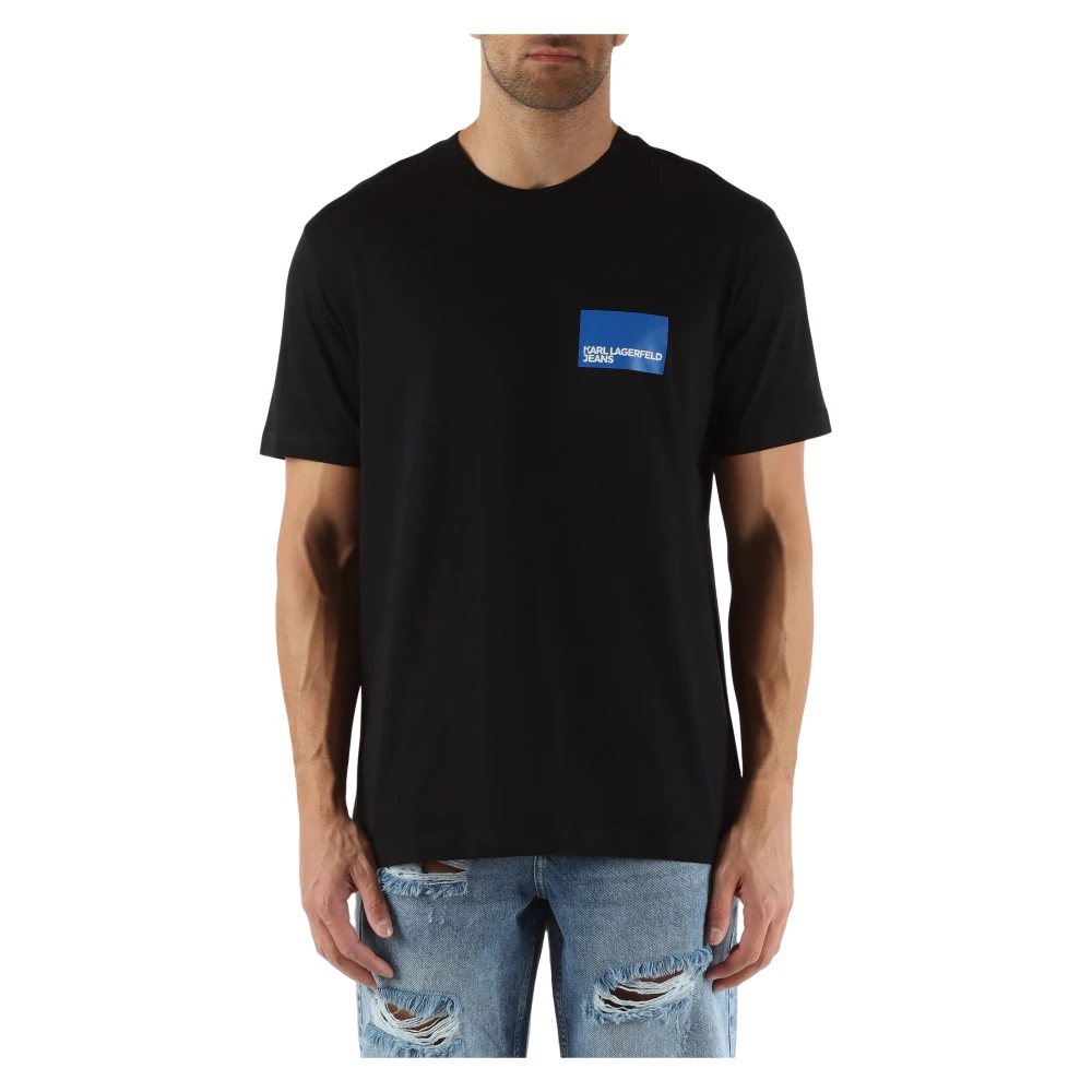 Karl Lagerfeld Biologisch katoenen regular fit T-shirt Black Heren