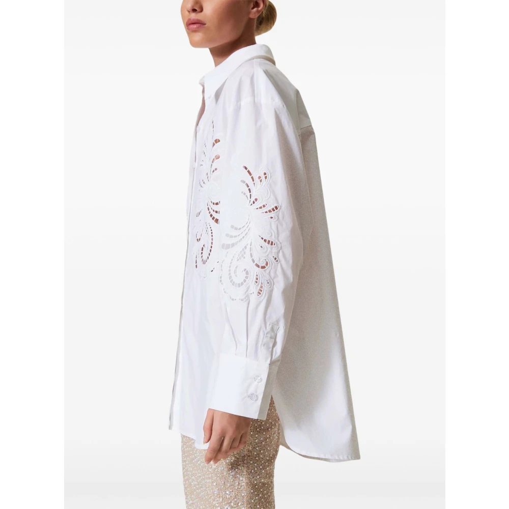 Twinset Witte Katoenen Overhemd Elegant Veelzijdige Stijl White Dames