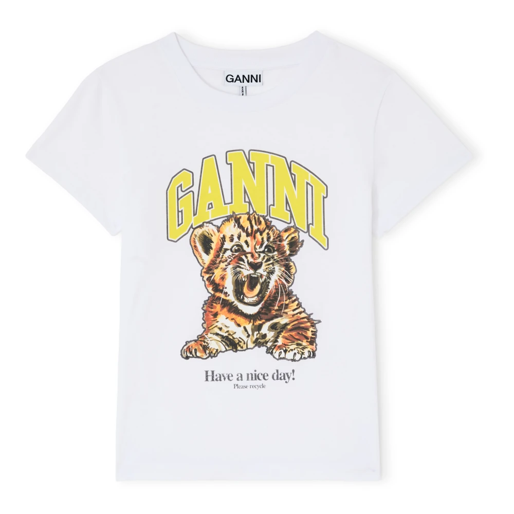 Ganni Women's White T-Shirts - T-Shirts - Xs - Tops