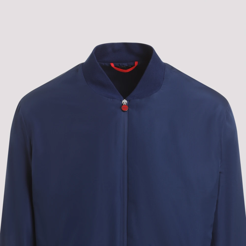 Kiton Blauwe Bomberjack voor Mannen Blue Heren