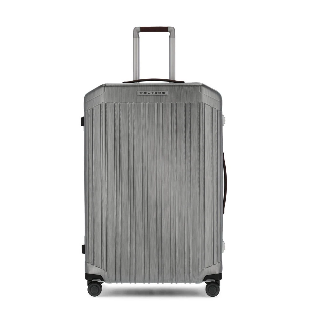 Piquadro Unisex Grijs Koffers One Size, Large 4 Wheel Suitcase